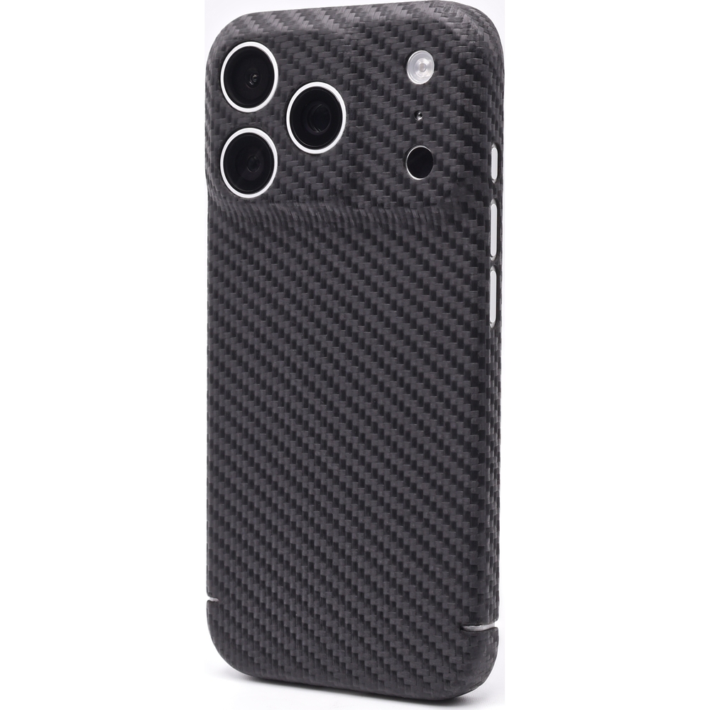 Karbonowe etui Nevox CarbonSeries wykonane z włókien węglowych i aramidowych dla iPhone 17 Pro, czarne