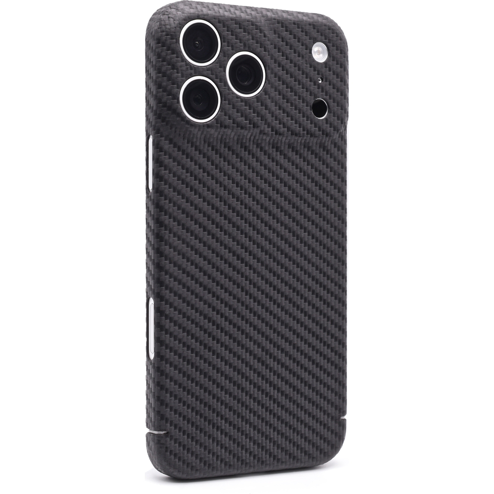 Karbonowe etui Nevox CarbonSeries wykonane z włókien węglowych i aramidowych dla iPhone 17 Pro Max, czarne