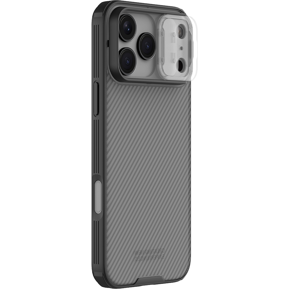Etui Nillkin CamShield Pro do iPhone 17 Pro Max, półprzezroczysto-czarne