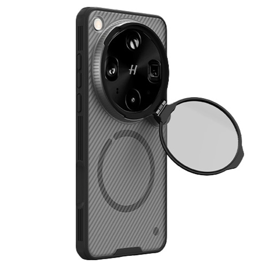 Etui Nillkin Camshield Prop Magnetic dla Oppo Find X9 Ultra, półprzezroczyste z czarnym