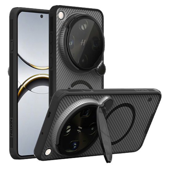 Etui Nillkin Camshield Prop Magnetic dla Oppo Find X9 Ultra, półprzezroczyste z czarnym