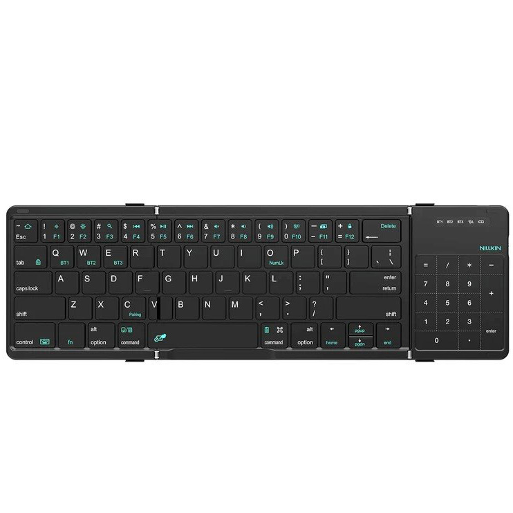 Nillkin Cube Pocket Keyboard, składana, klawiatura Bluetooth z touchpadem, czarna