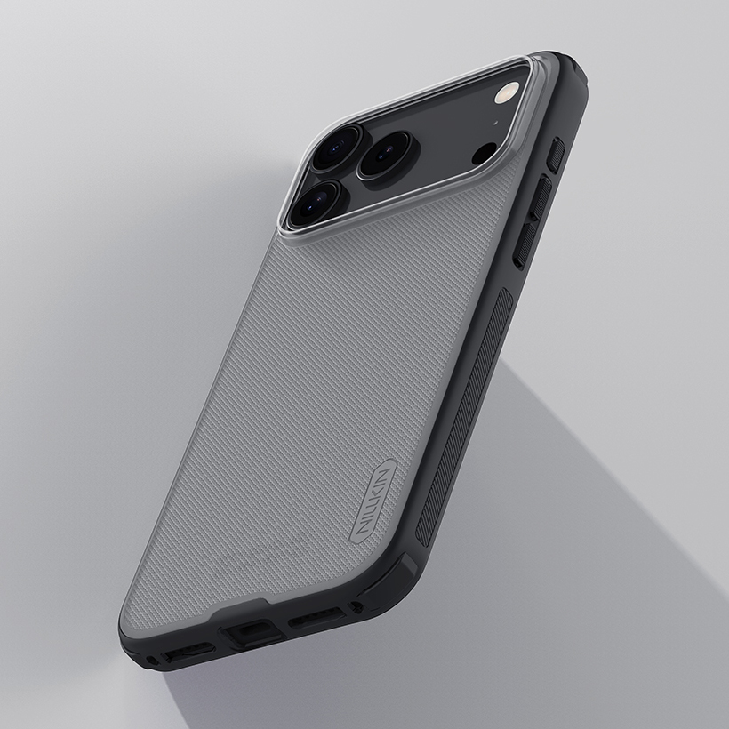 Etui Nillkin Frosted Shield Pro do iPhone 17 Pro Max, przezroczyste z czarną ramką
