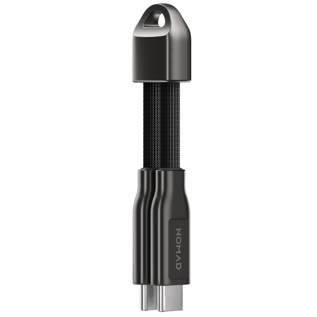 Nomad ChargeKey, magnetyczne końcówki, brak plątania kabla, brelok do kluczy, długość 12 cm, kompaktowa forma, czarny