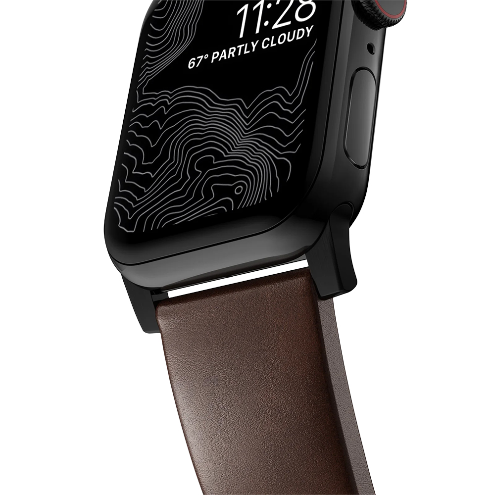 Nomad Modern Band Horween, luksusowa skóra Horween z patyną, naturalna, brązowo-czarny