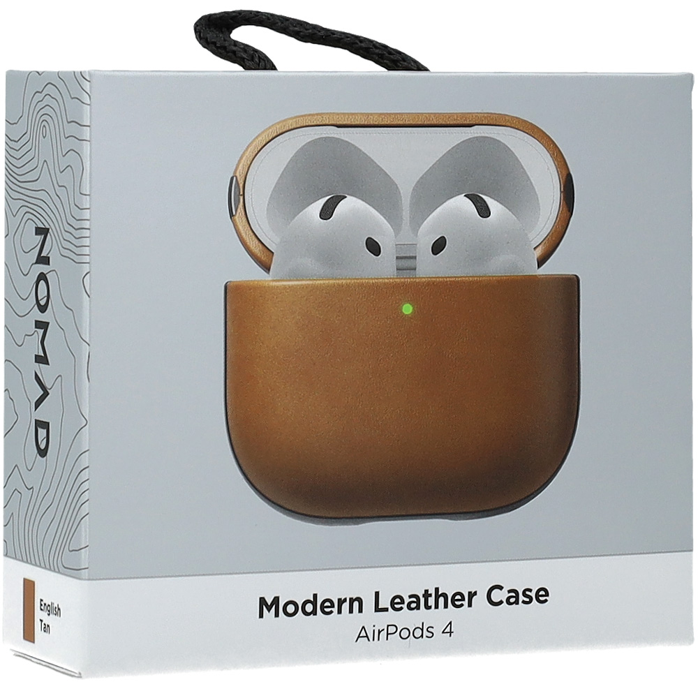Etui Nomad Modern Leather Case do AirPods 4, jasnobrązowe