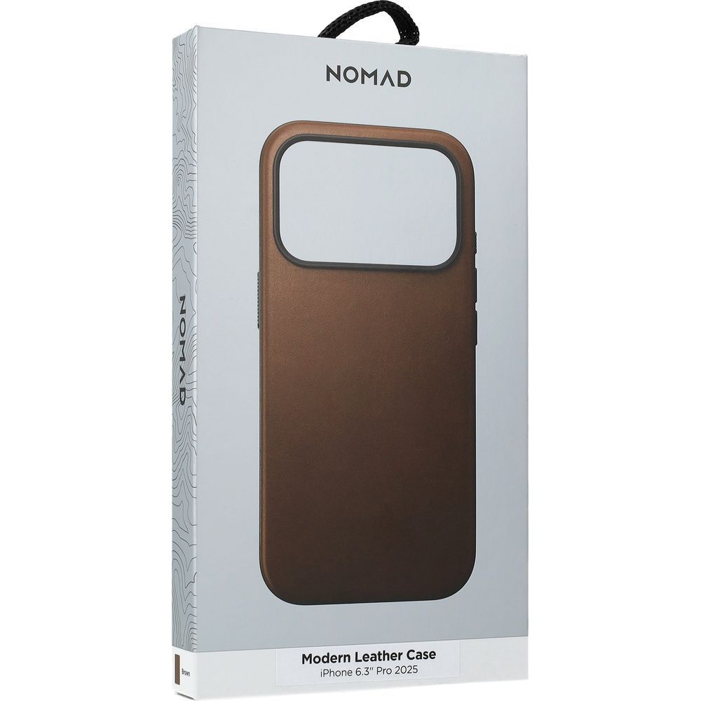 Skórzane etui Nomad Modern Leather do MagSafe, do iPhone 17 Pro, brązowe