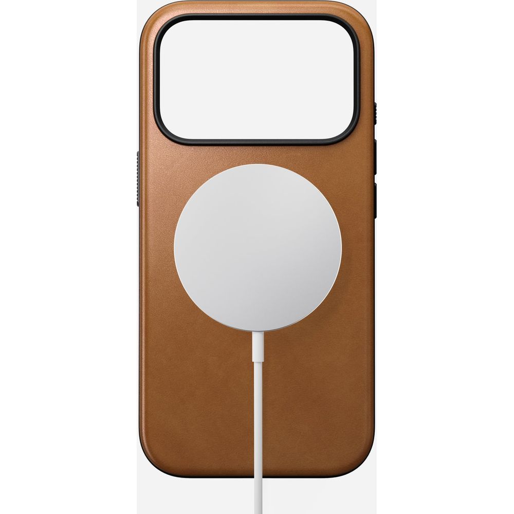 Skórzane etui Nomad Modern Leather do MagSafe, do iPhone 17 Pro, jasnobrązowe