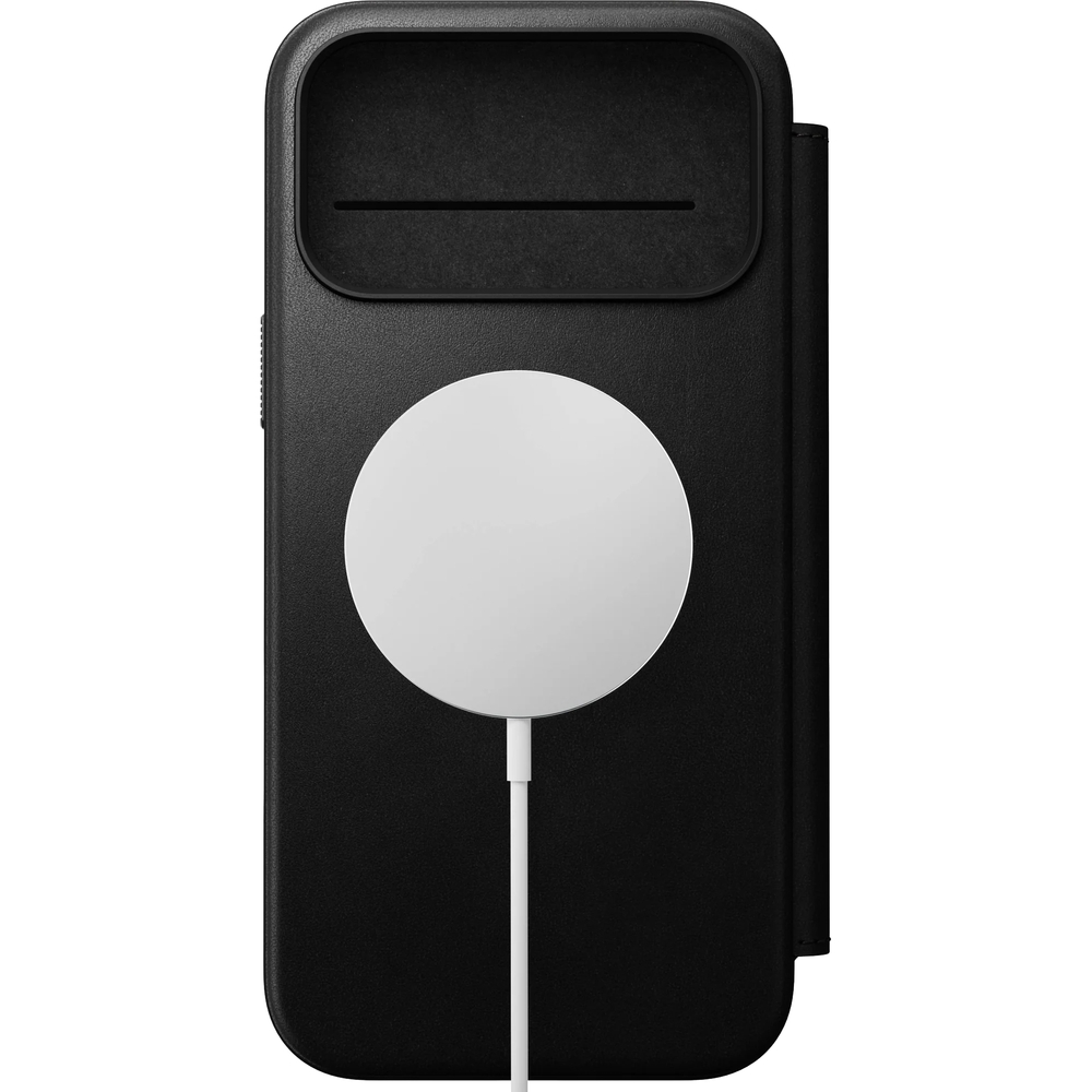 Etui z klapką Nomad Modern Leather Folio do MagSafe, do iPhone 17 Pro Max, czarne