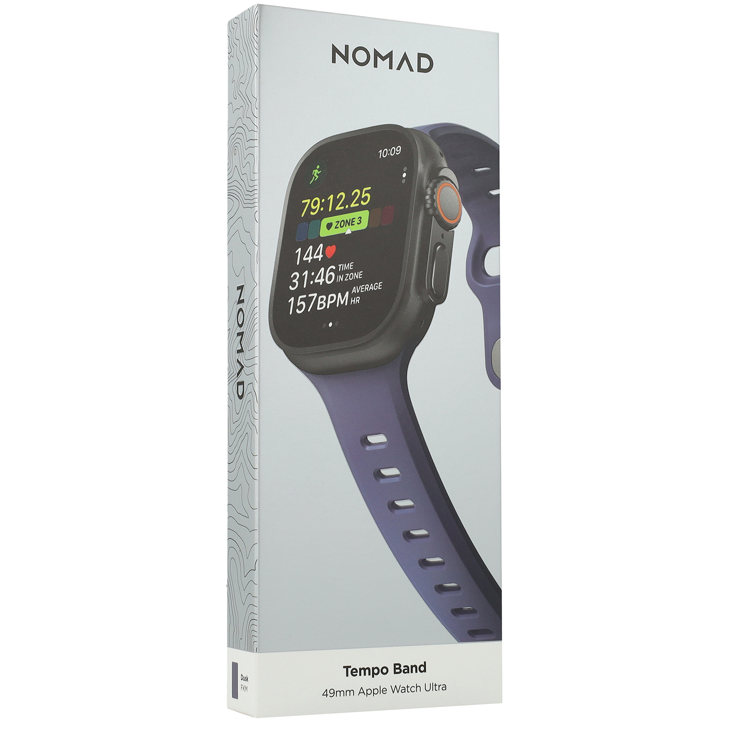 Nomad  Tempo Band, sportowy pasek do zegarka z wygodą i pewnością działania, fioletowy 