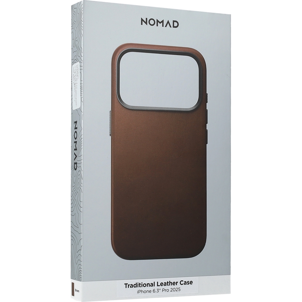 Nomad Traditional Leather Mag, ochronny case na plecki, elegancki smukły, brązowe