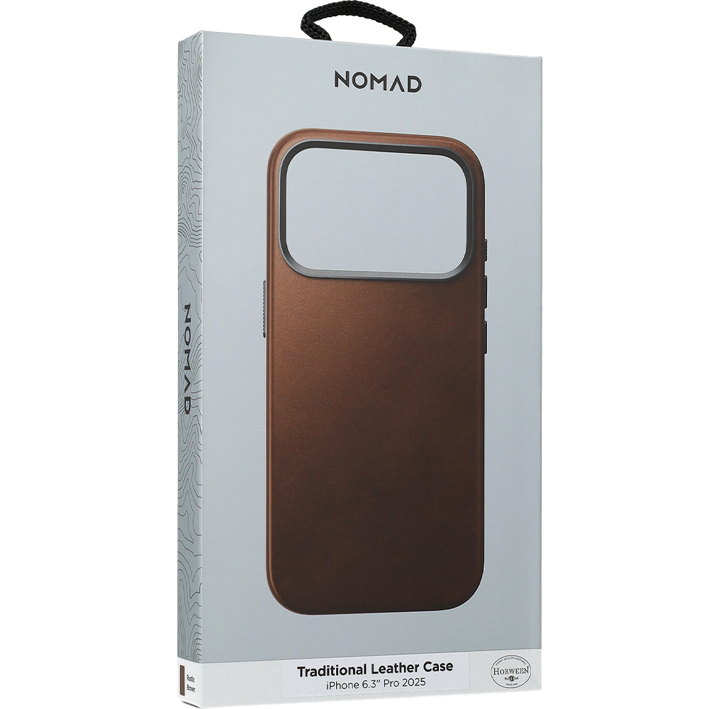 Nomad Traditional Leather Mag Horween Series, ochronny case na plecki, elegancki smukły, rustykalne brązowe