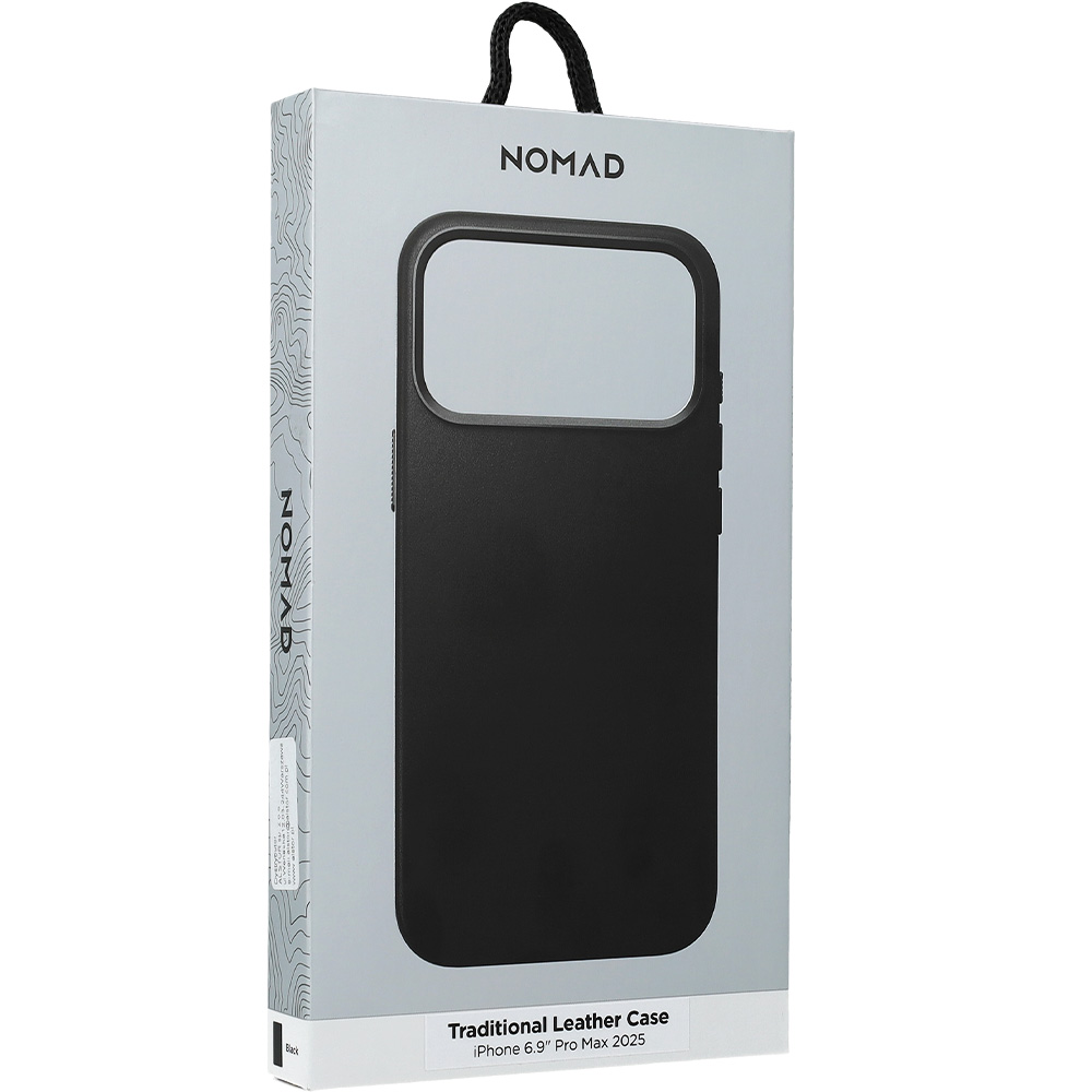 Nomad Traditional Leather Mag, ochronny case na plecki, elegancki smukły, czarne