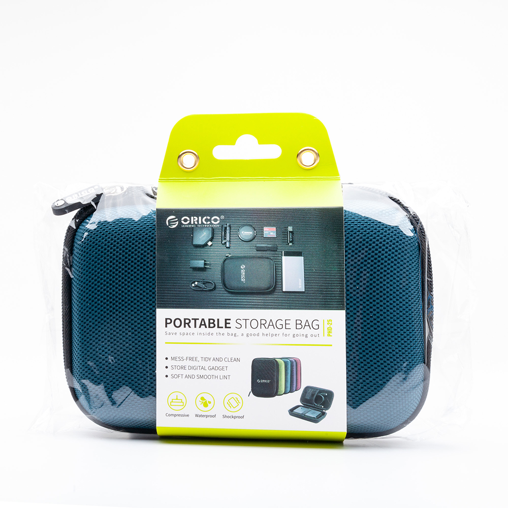 Orico Portable Storage Bag, zabezpieczający futerał na akcesoria elektroniczne, wytrzymały, niebieskie