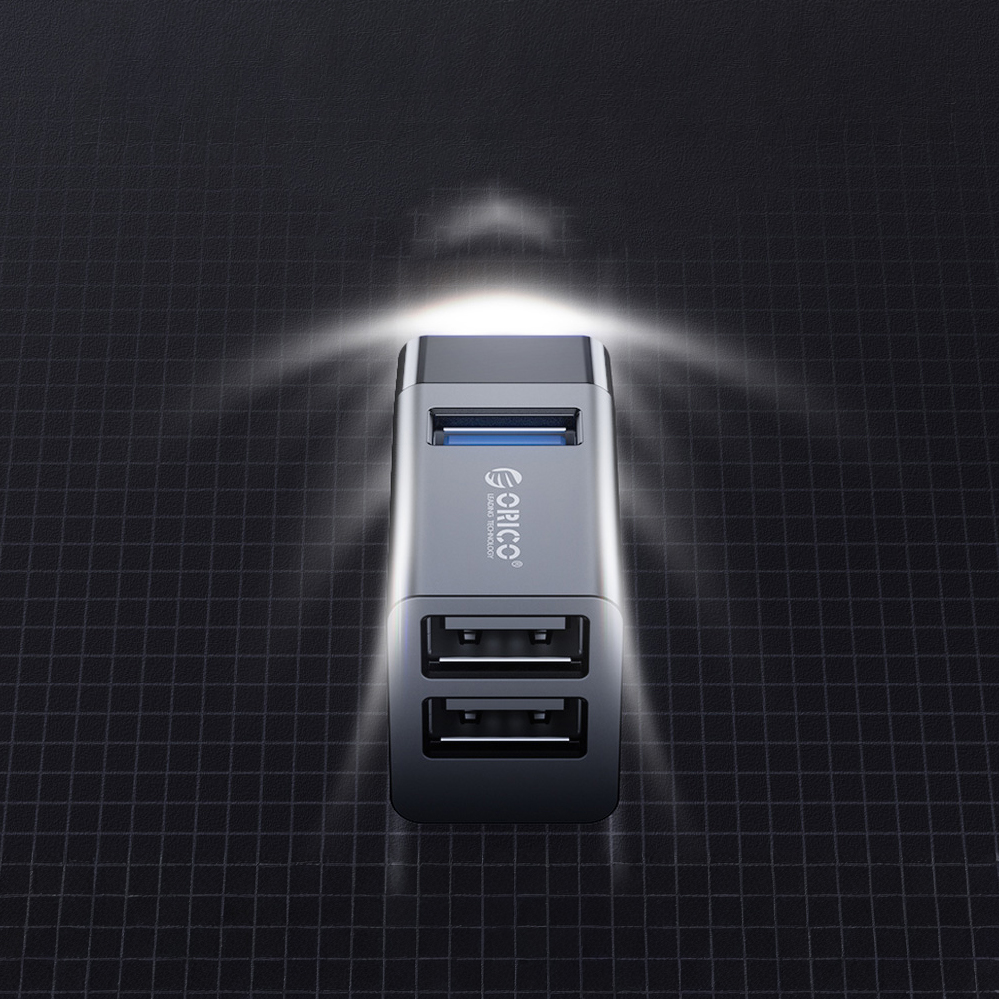 Orico Mini 3in1 USB Hub, wielofunkcyjny szybkie podłączenie porządek wygoda transfer, czarny