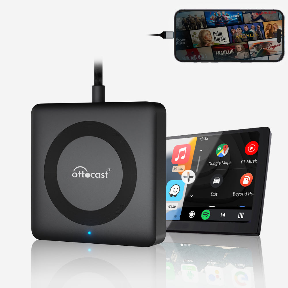 Wyświetlanie ekranu telefonu na ekranie samochodu przez HDMI – Ottocast Car TV Mate Max
