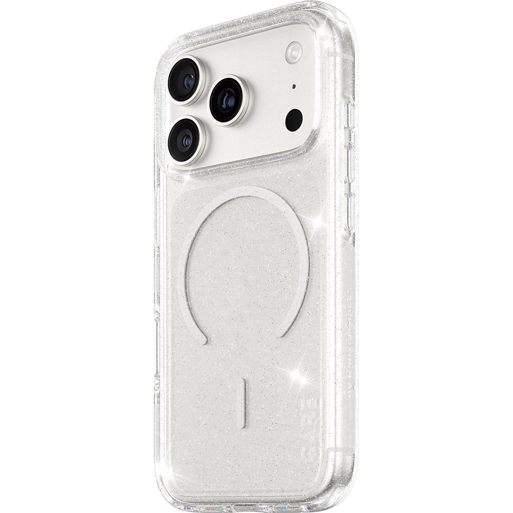 Etui PanzerGlass CARE Flagship Star Lit Case do MagSafe do iPhone 17 Pro, przezroczyste z brokatem