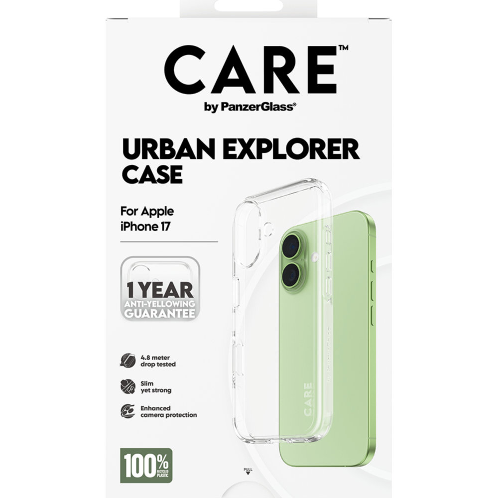 CARE by PanzerGlass Flagship Urban Explorer, ochronny case na plecki, elegancki smukły, przezroczyste