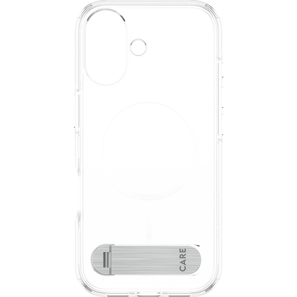 Etui CARE by PanzerGlass Kickstand Case do MagSafe do iPhone 17, przezroczysto-białe