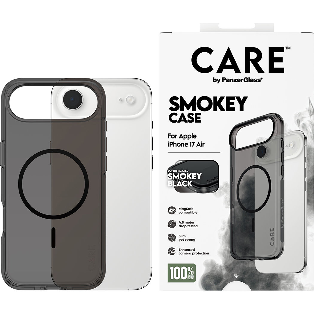 CARE by PanzerGlass Flagship Smokey MagSafe, military grade odporna trwała testowana, przydymione