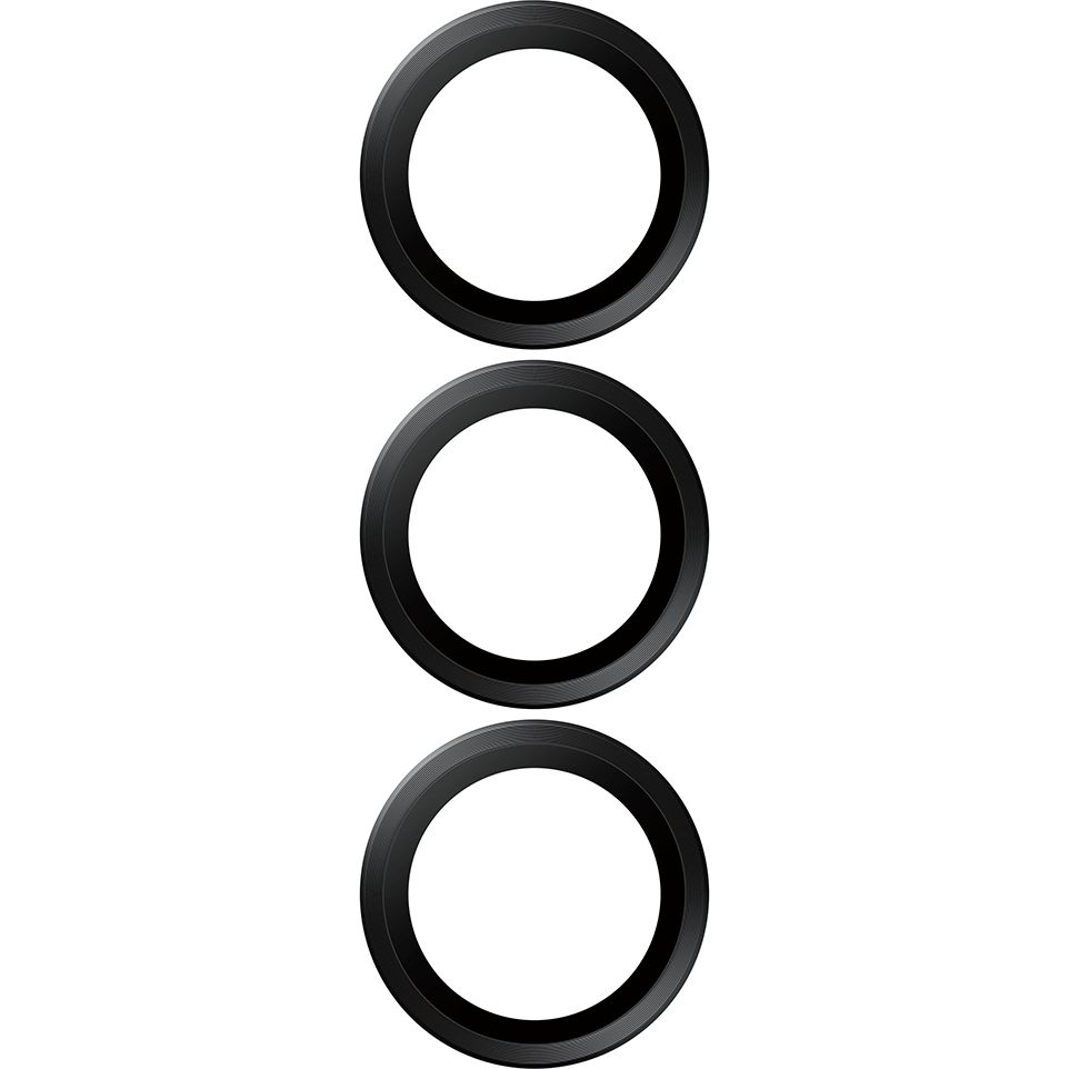 Pojedyncze lensy ze szkła hartowanego i aluminium na aparat z aplikatorem PanzerGlass Hoops do Galaxy S26 Plus / S26, przezroczysto-czarne