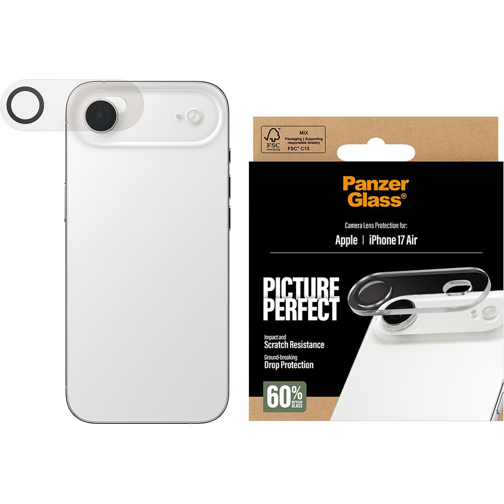 Szkło hartowane na aparat PanzerGlass PicturePerfect Camera Lens Protector dla Apple iPhone Air, przezroczysto-czarne