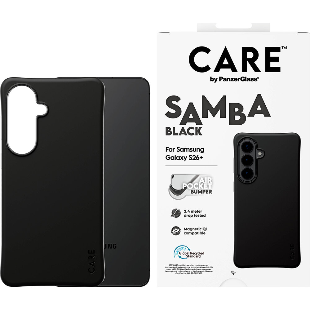 Etui CARE by PanzerGlass Samba Case do MagSafe do Galaxy S26 Plus, czarne