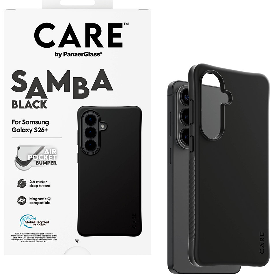 Etui CARE by PanzerGlass Samba Case do MagSafe do Galaxy S26 Plus, czarne