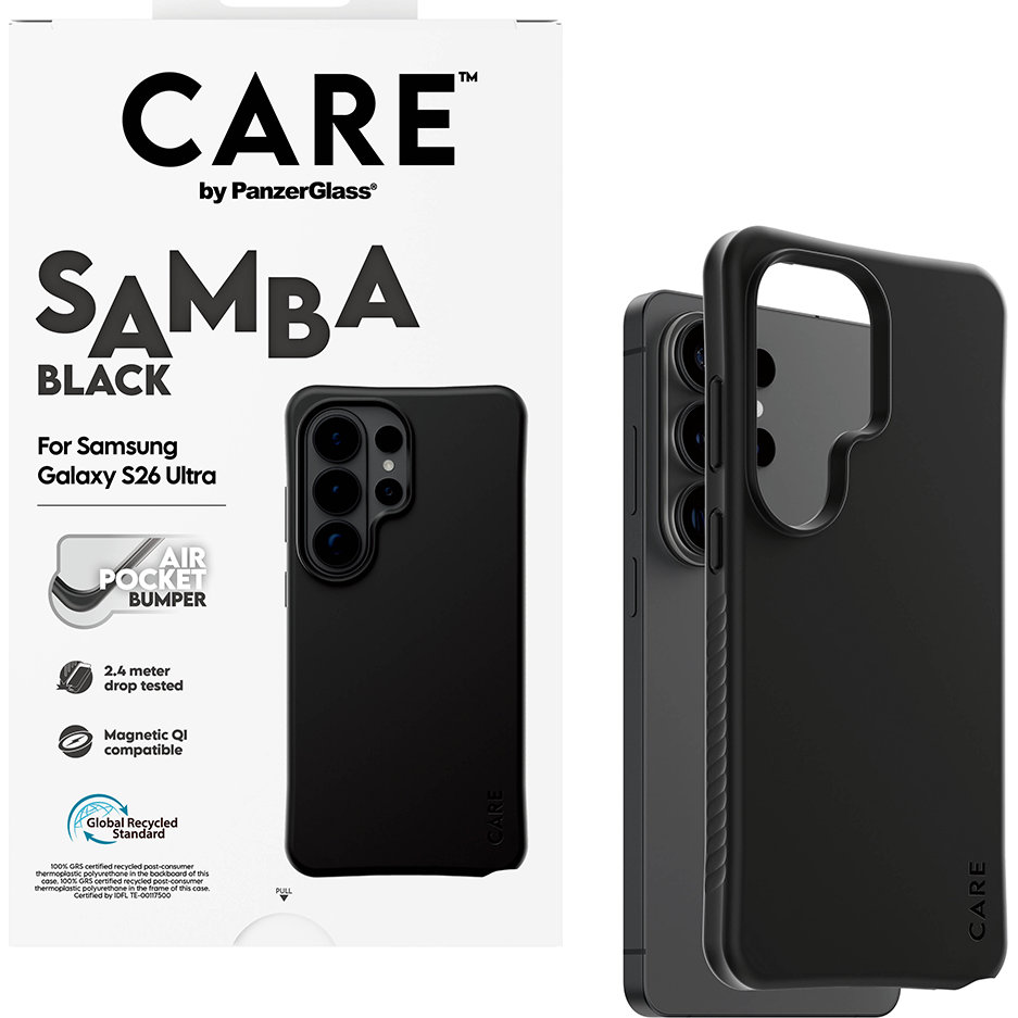 Etui CARE by PanzerGlass Samba Case do MagSafe do Galaxy S26 Ultra, czarne