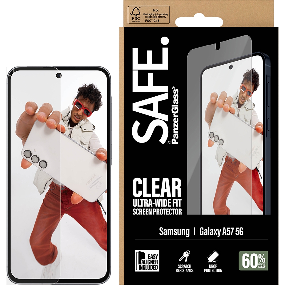 Szkło hartowane SAFE by PanzerGlass Ultra-Wide Fit do Galaxy A57 5G