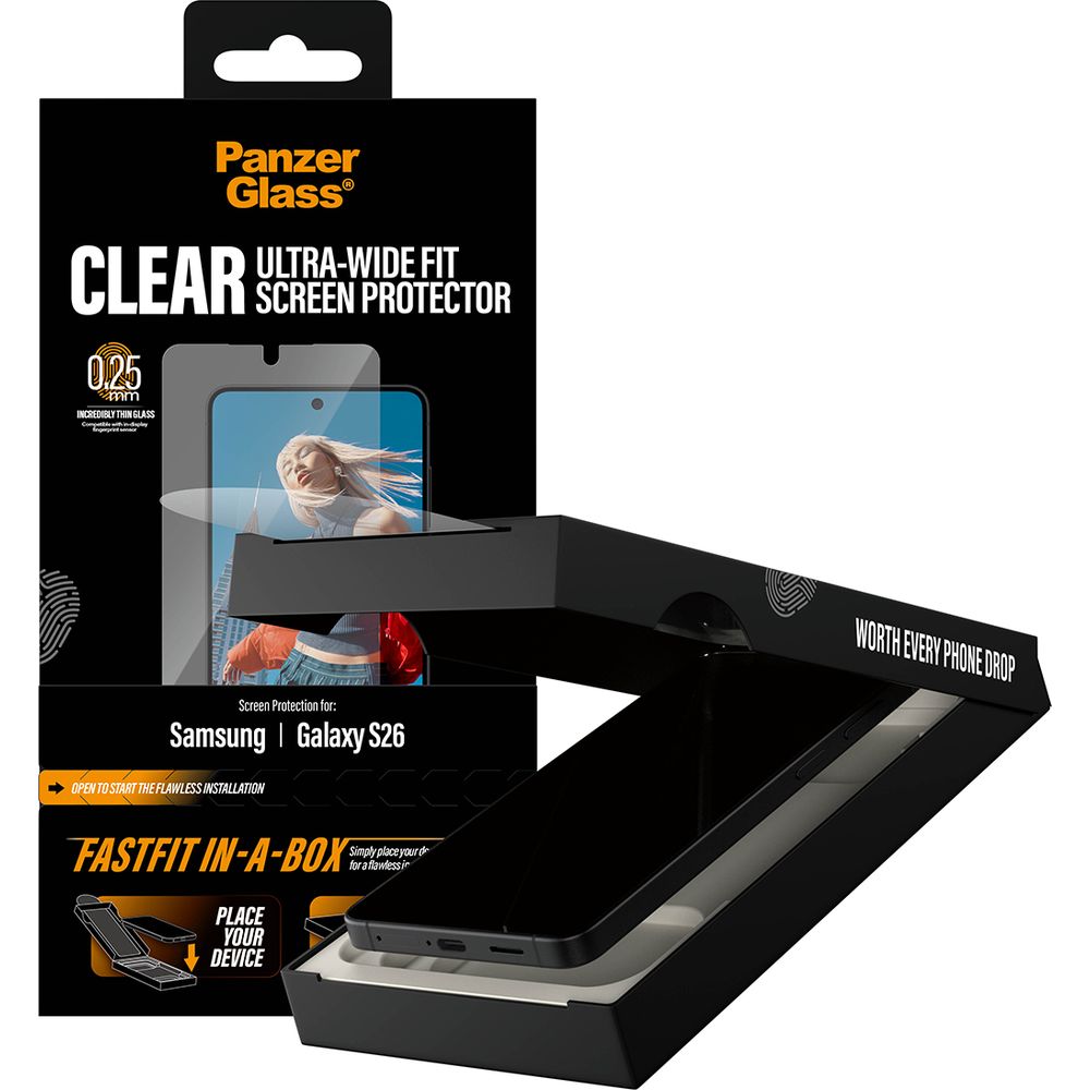 PanzerGlass Clear Ultra-Wide Fit Fastfit, zrównoważony rozwój, certyfikat FSC, recyklingowane materiały, bezpieczeństwo, przezroczyste