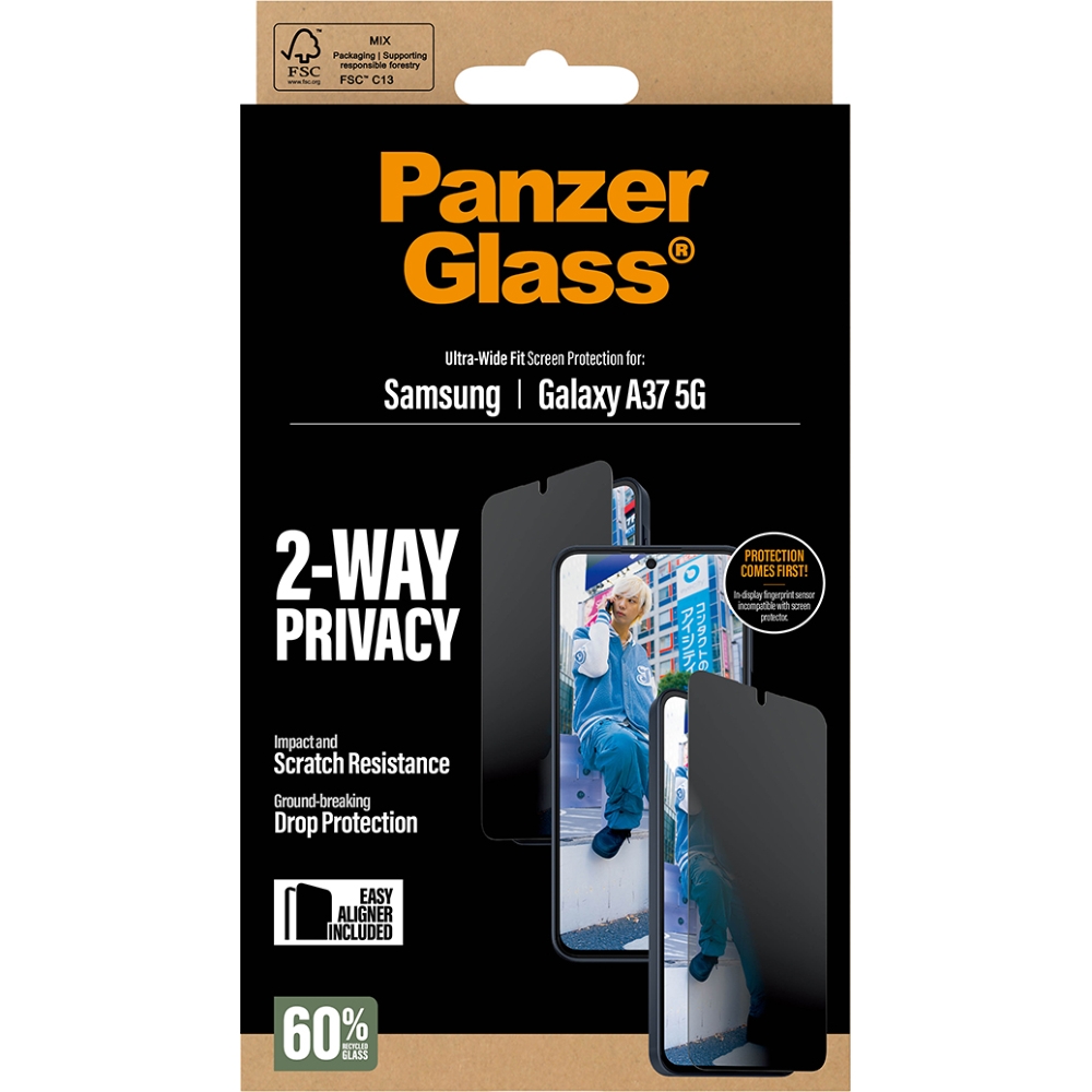 Szkło hartowane PanzerGlass Ultra-Wide Fit Privacy do Galaxy A37 5G