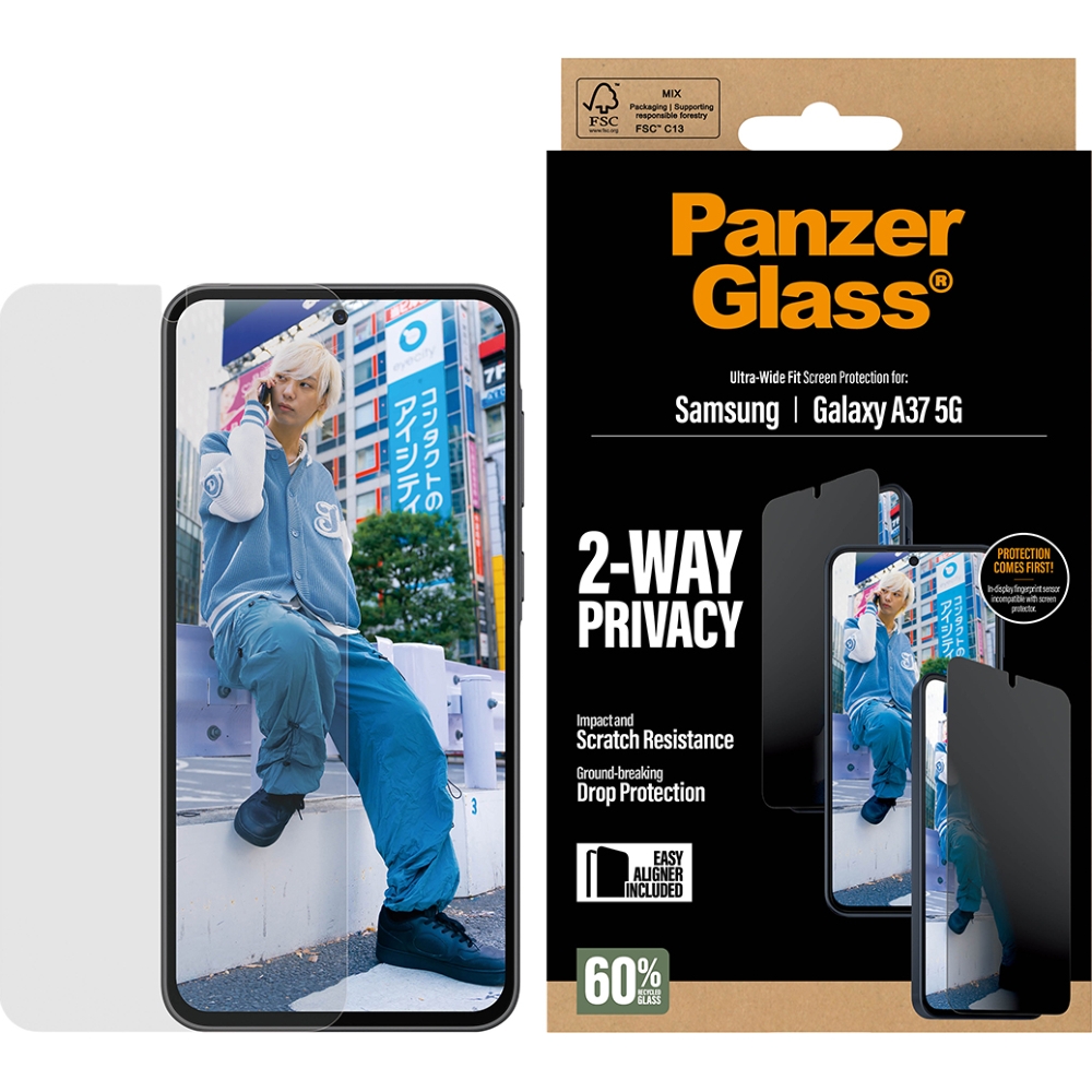 Szkło hartowane PanzerGlass Ultra-Wide Fit Privacy do Galaxy A37 5G