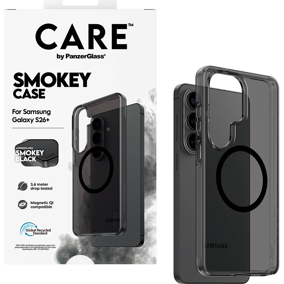 CARE by PanzerGlass Smokey Case MagSafe, MagSafe zabezpieczenie aparatu nieżółknący dostęp, przydymione