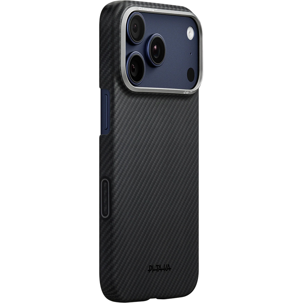 PITAKA Ultra-Slim Case, aramidowa faktura cienka wytrzymałość lekkość minimalistyczny styl, czarne