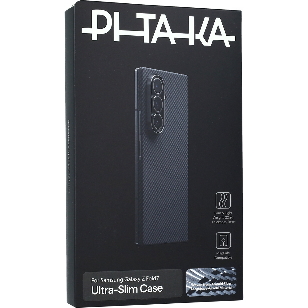 PITAKA Ultra-Slim Case, ochronny case lekki trwały solidny minimalistyczny elegancki smukły, czarne z kevlarem