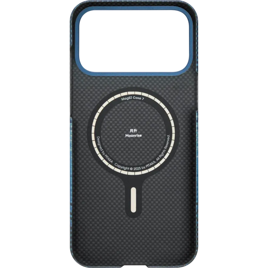 PITAKA Ultra-Slim Case, aramidowa faktura cienka wytrzymałość lekkość minimalistyczny styl, niebieskie