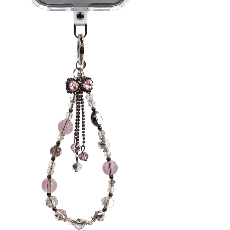 Biżuteryjna zawieszka do telefonu Crong Pink Bow