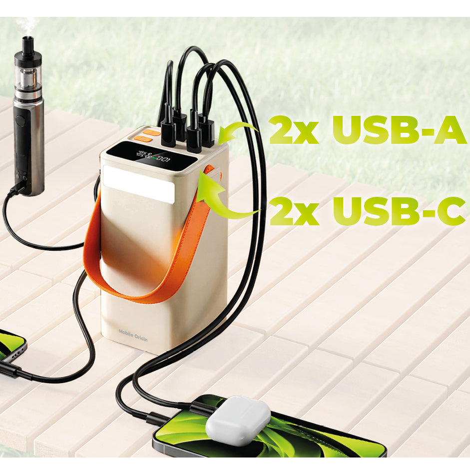 Mobile Origin PB18 z 2 portami USB-C i 2 portami USB-A
