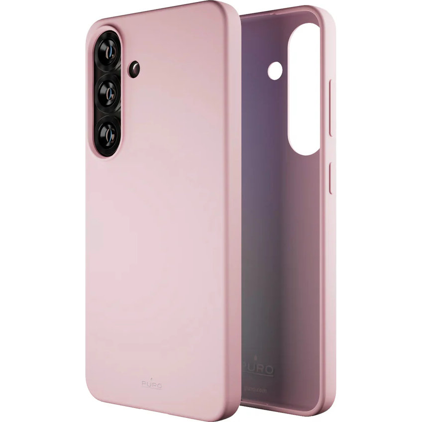Puro Icon, silikonowa ochrona telefonu premium, stylowe lekkie etui, różowe