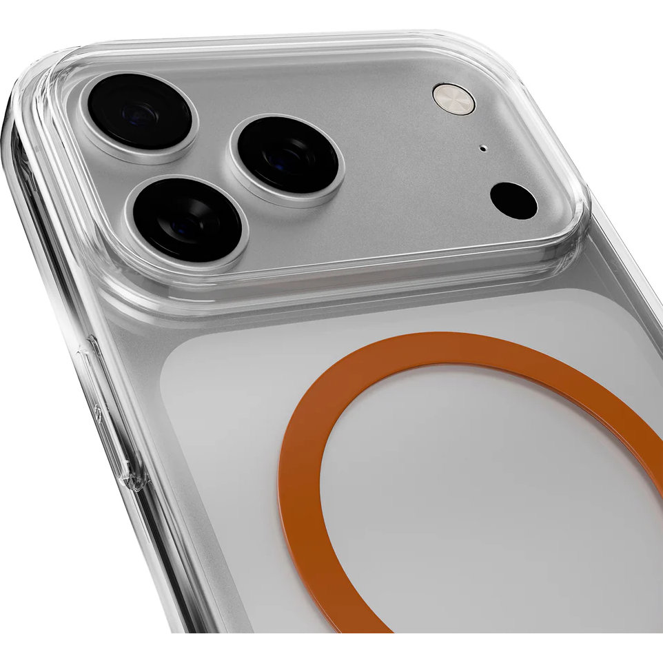 Etui Puro Lite Mag Pro do iPhone 17 Pro, przezroczysto-pomarańczowwe