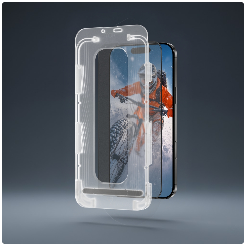 Ramka aplikacyjna ułatwiająca montaż szkła YAXO AR Privacy Armor Glass do iPhone 17 Pro