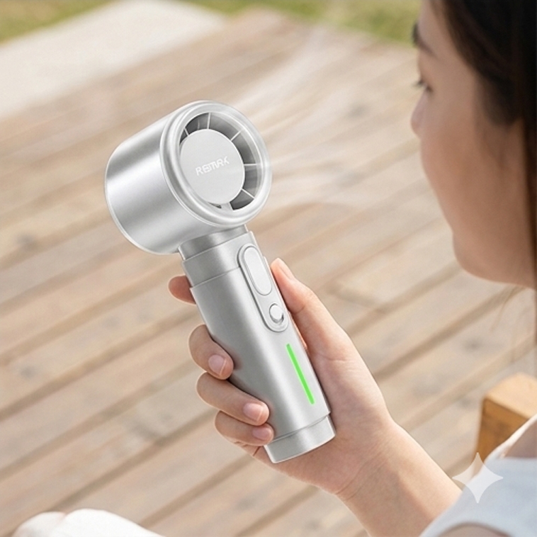 Wiatrak Remax Handheld Fan RS-SF23 w kolorze srebrnym