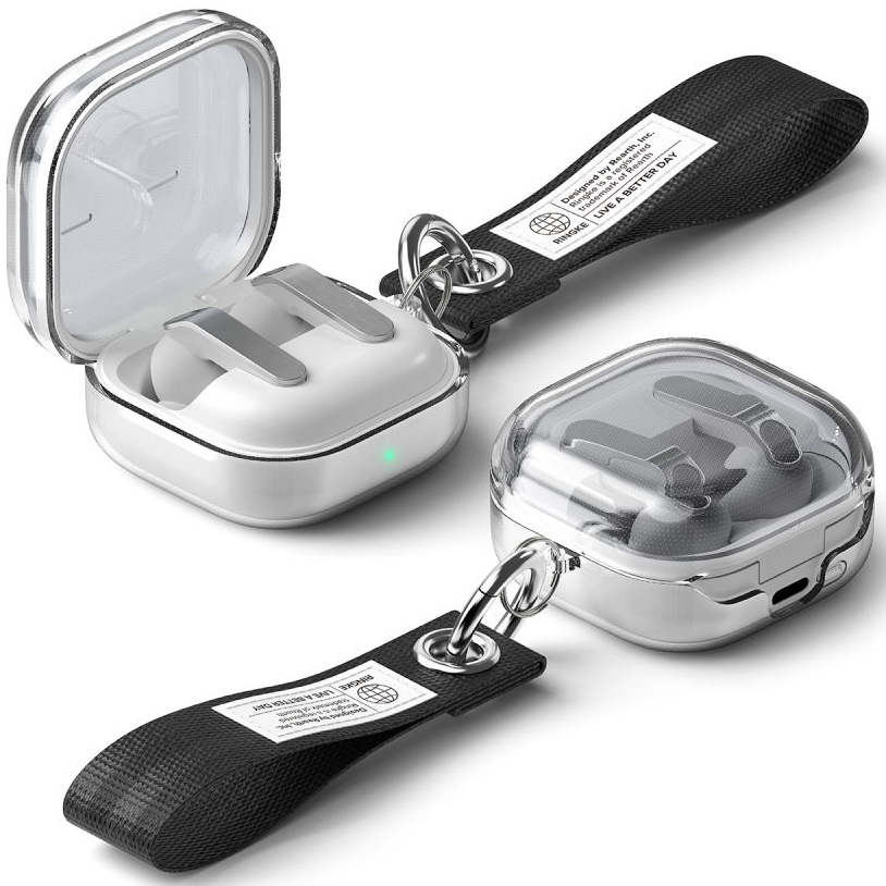 Etui Ringke Air do Samsung Galaxy Buds 4 / 4 Pro, przezroczyste z brokatem