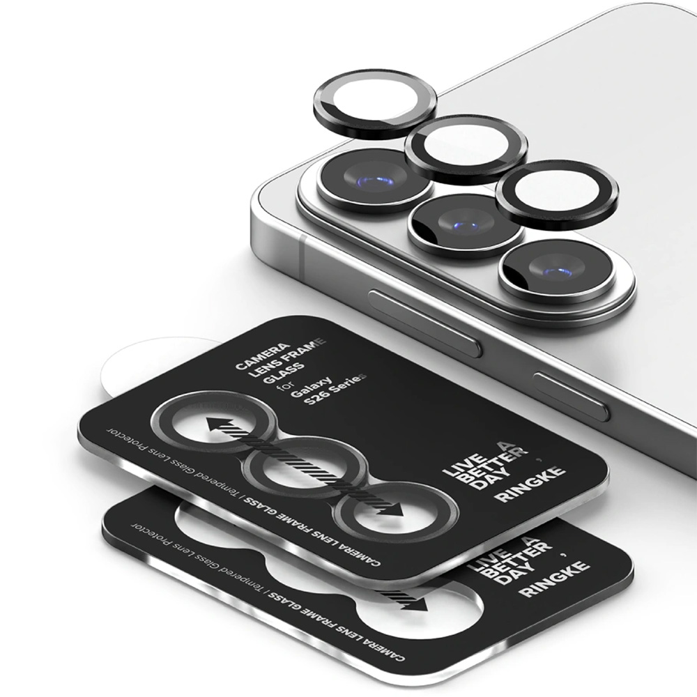 Nakładki na aparat Ringke Camera Lens Frame Glass 2-Pack do Galaxy S26 / S26 Plus, 2 sztuki, -