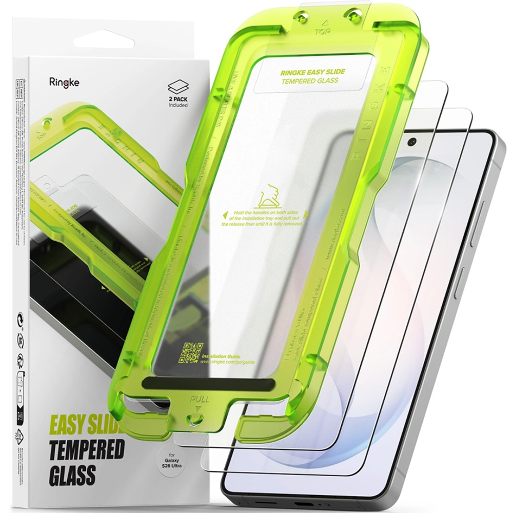 Szkło hartowane na ekran z aplikatorem Ringke Easy Slide 2-Pack do Galaxy S26 Ultra
