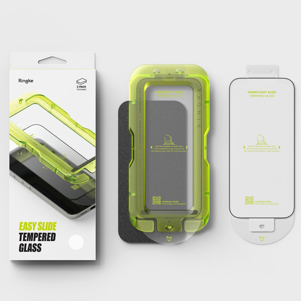 Szkło hartowane na ekran z aplikatorem Ringke Easy Slide 2-Pack do iPhone 17 Pro Max