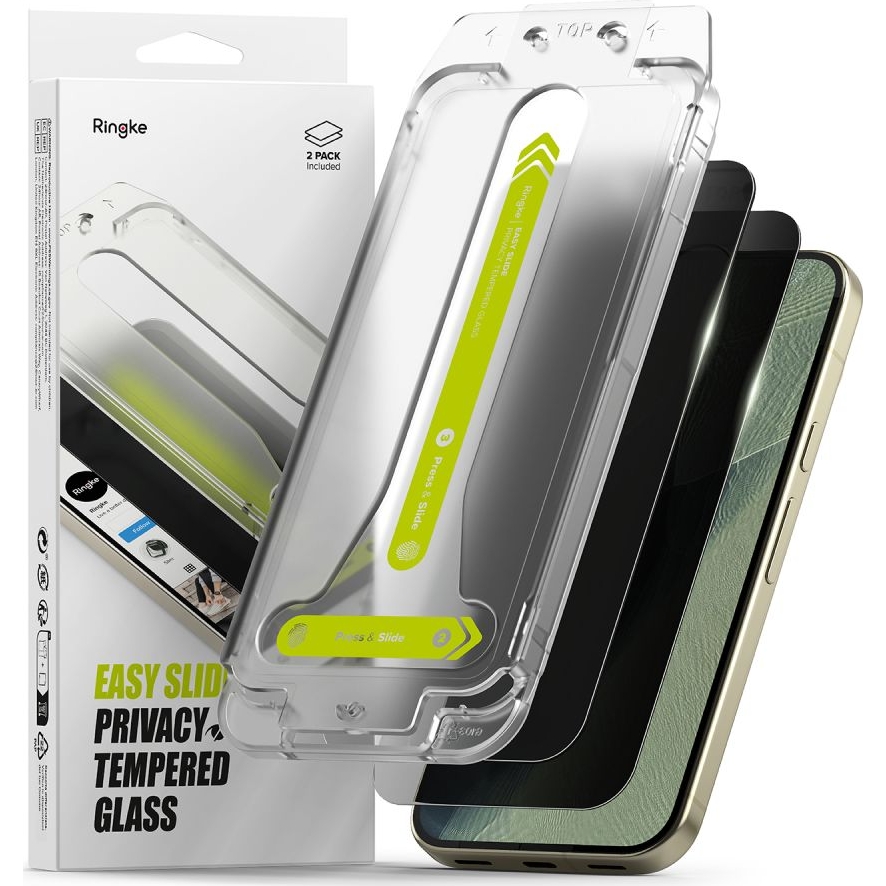 Szkło prywatyzujące na ekran Ringke Easy Slide 2-Pack Privacy dla Google Pixel 9 Pro XL / 10 Pro XL / 11 Pro XL, 2 sztuki