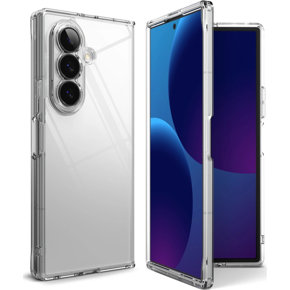 Etui Ringke Fusion do Galaxy Z Fold 8 Ultra, przezroczyste. Podniesione krawędzie wokół ekranu i aparatu pomagają chronić przed zarysowaniami.