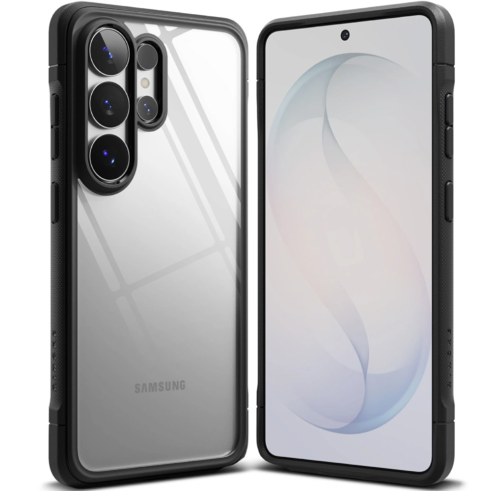 Etui Ringke Fusion Bold do Galaxy S26 Ultra, przezroczyste z czarną ramką